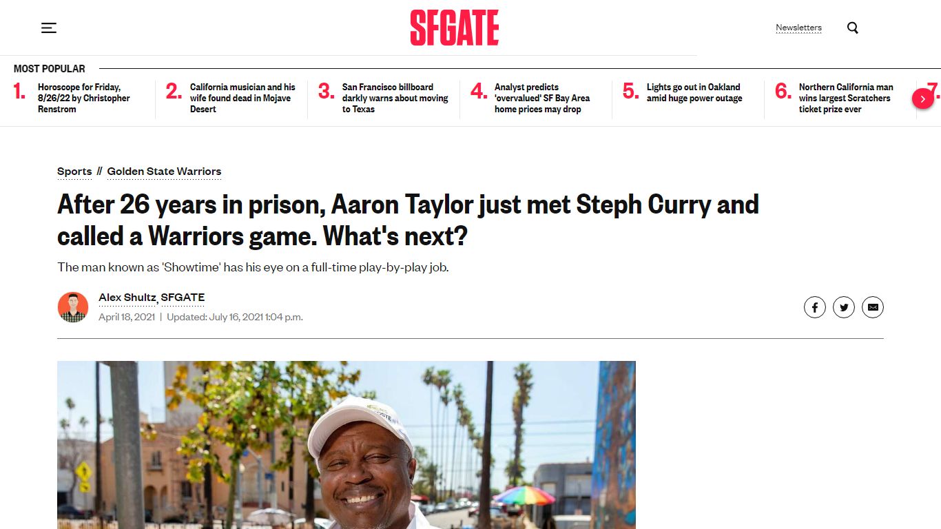 After 26 years in prison, Aaron Taylor just met Steph Curry and called ...